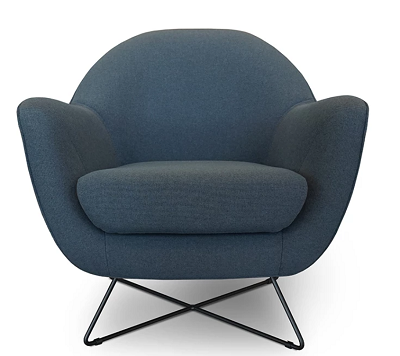 Bydgoskie Meble -Fotel Mira z podstawą metalową koszową